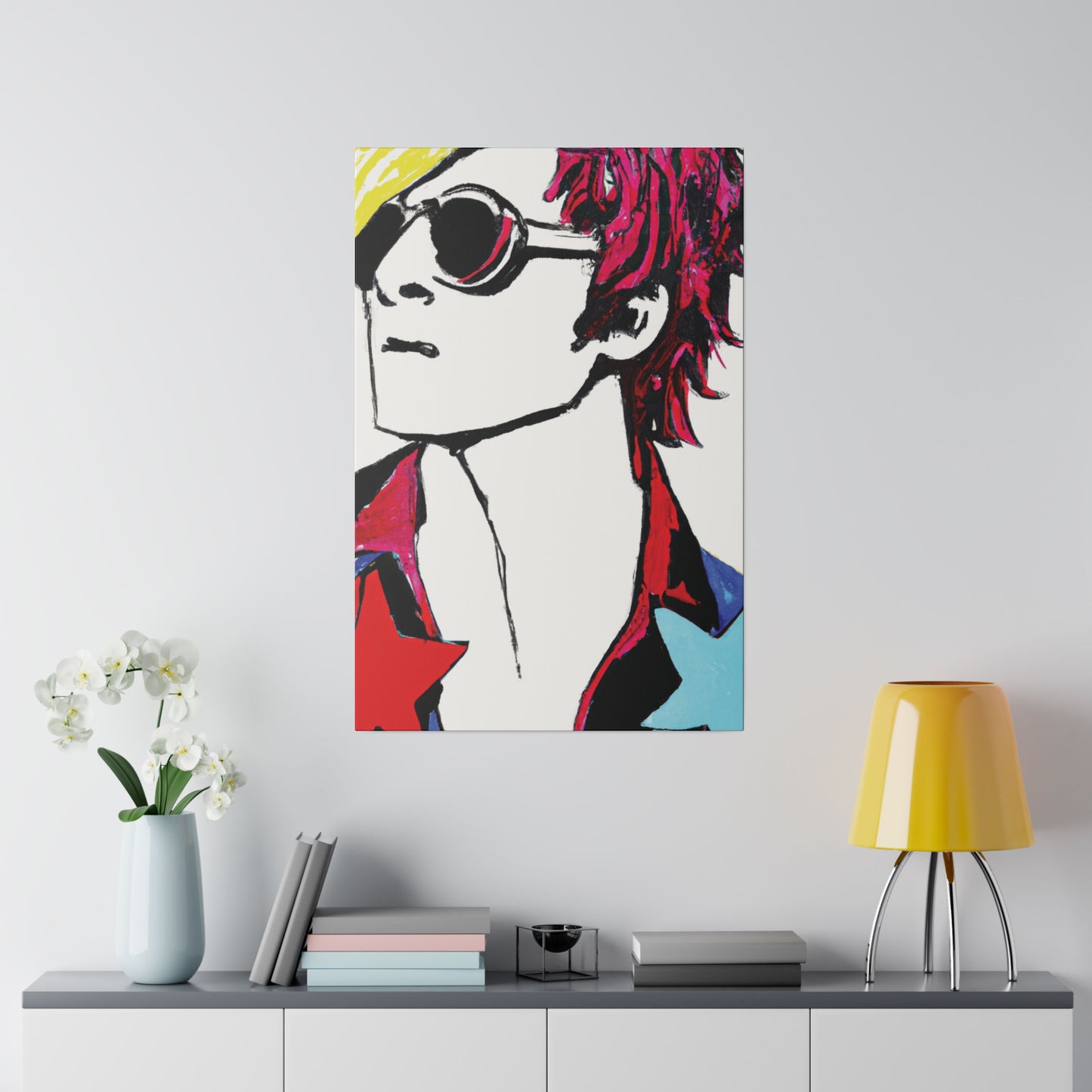 5319A - Rockstar Painting Print | Face | Abstract | Poster | Home Decor | Wall Art | Music Art | Canvas