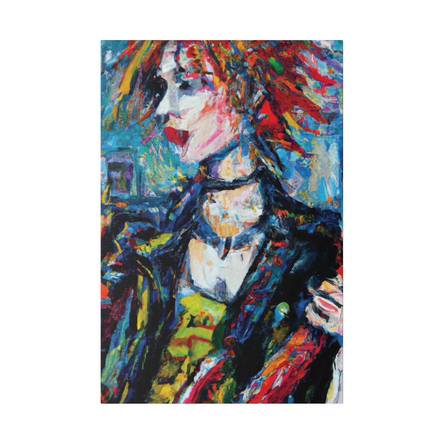 5997K - Rockstar Oil Painting Style Print | Poster | Home Decor | Wall Art | Music Art | Canvas