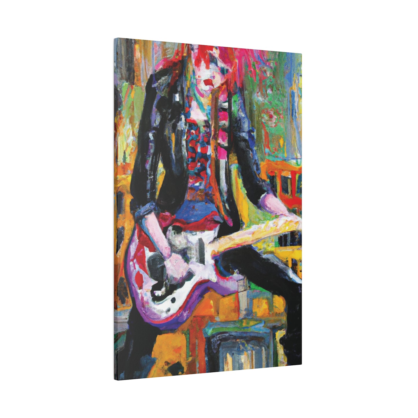 834H - Rockstar Oil Painting Style Print | Poster | Home Decor | Wall Art | Music Art | Canvas