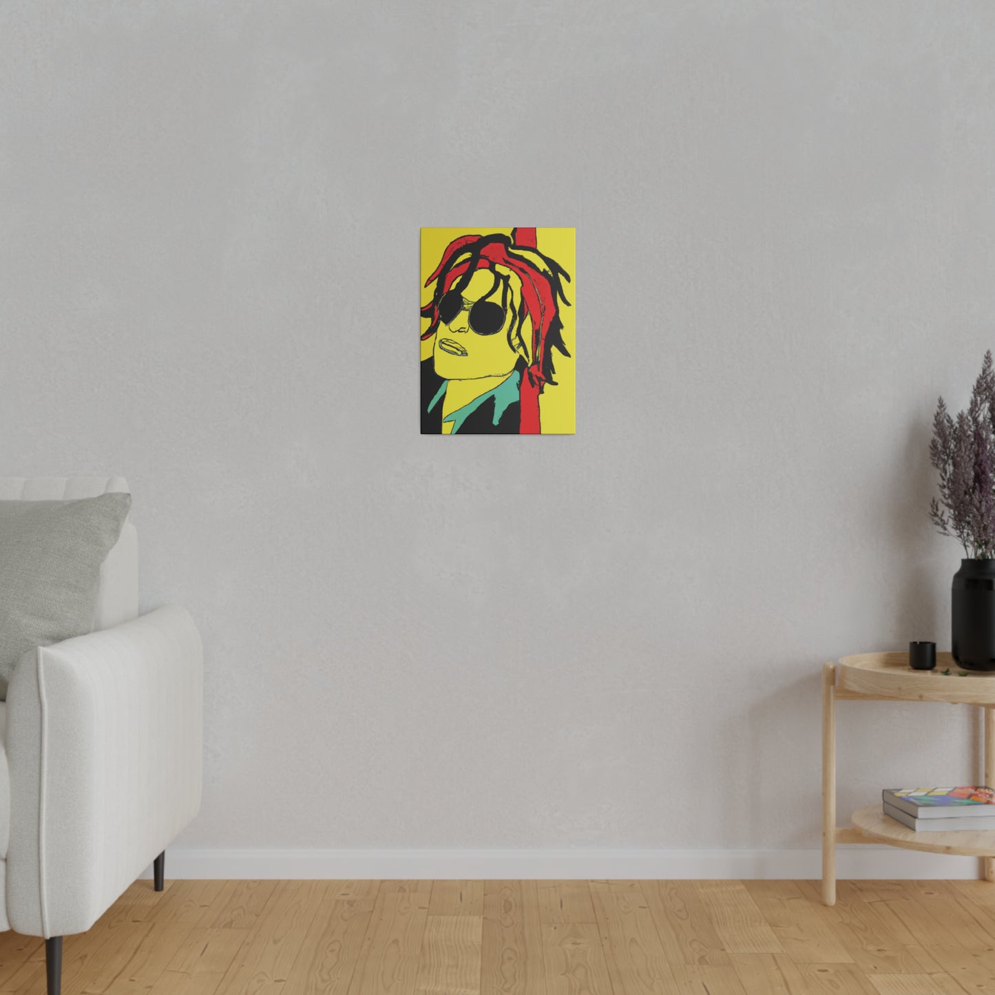 4551W - Rockstar Painting Print | Face | Abstract | Poster | Home Decor | Wall Art | Music Art | Canvas