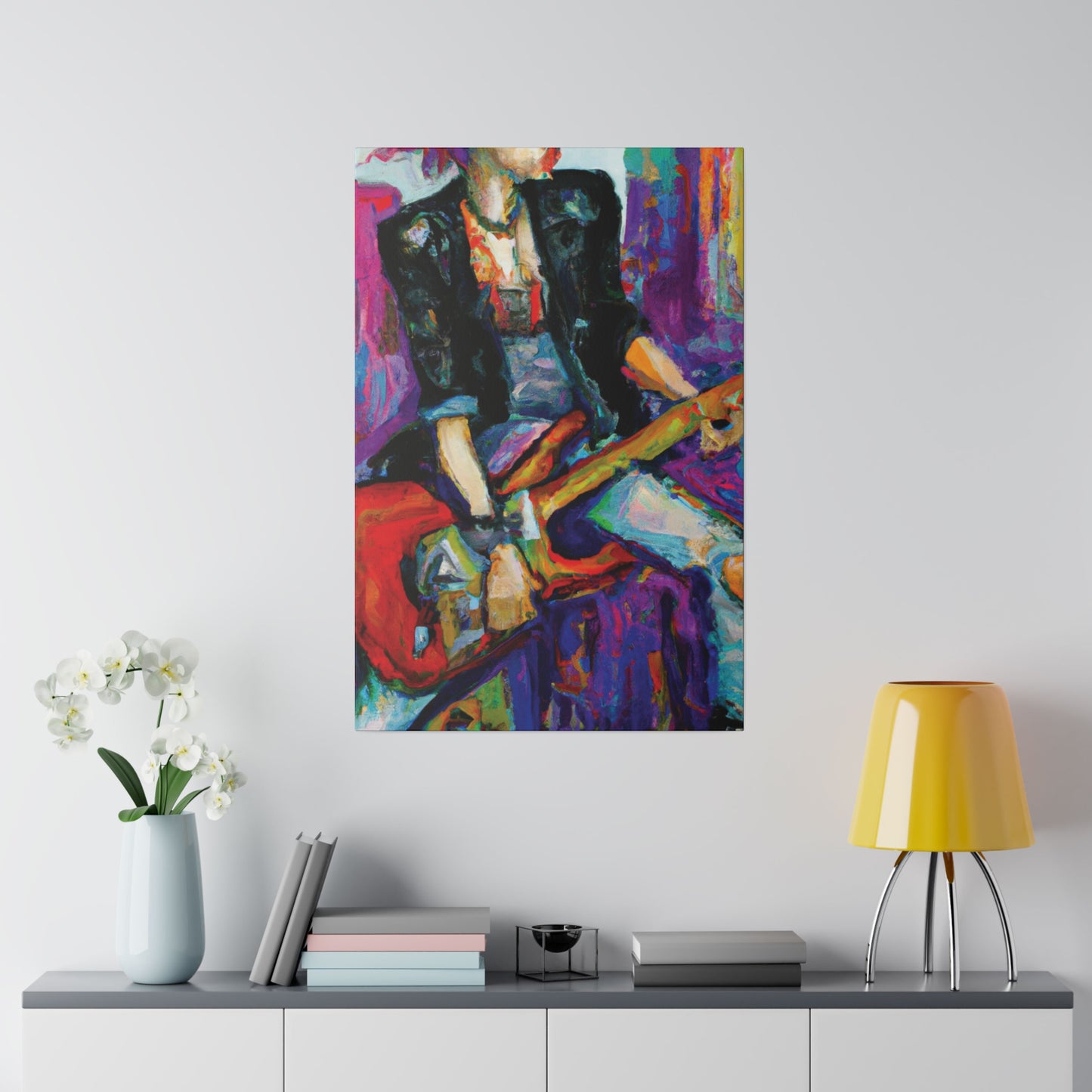 6268K - Rockstar Oil Painting Style Print | Poster | Home Decor | Wall Art | Music Art | Canvas