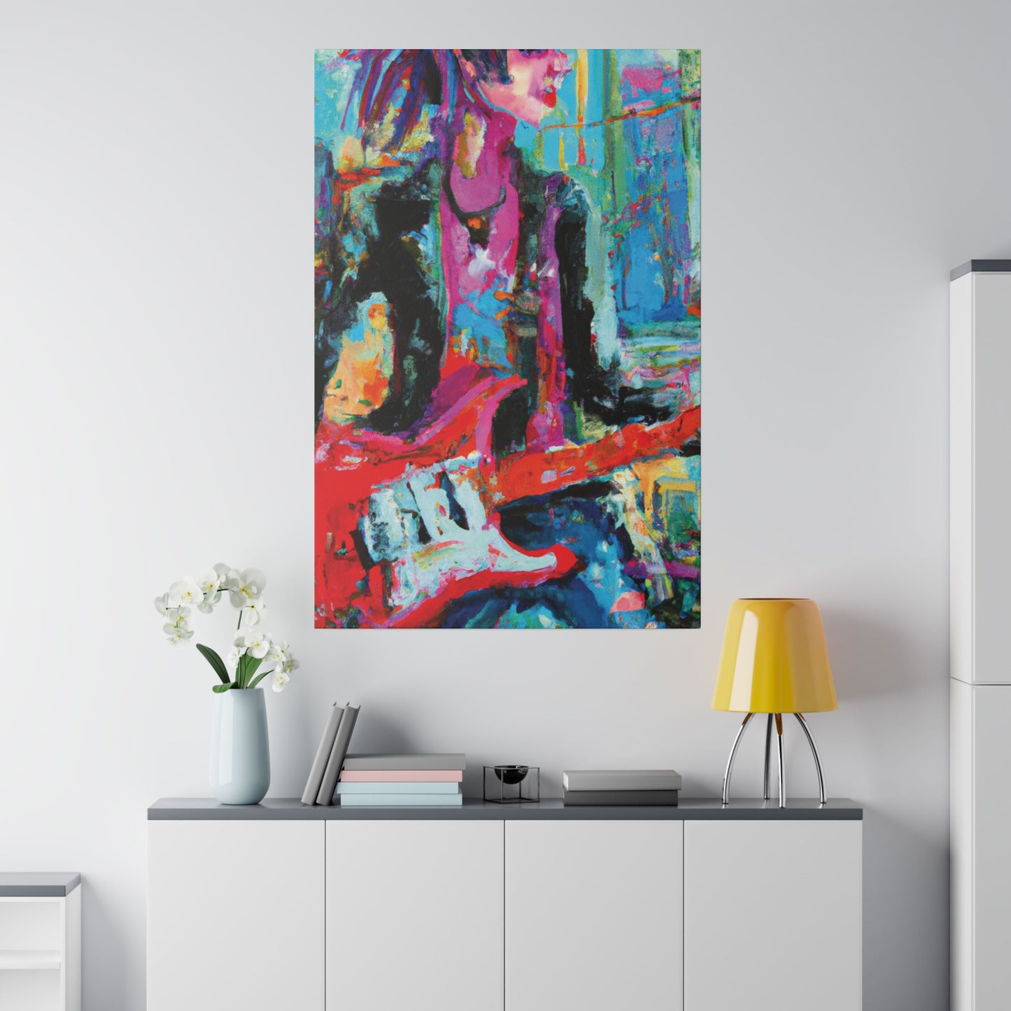 6159G - Rockstar Oil Painting Style Print | Poster | Home Decor | Wall Art | Music Art | Canvas