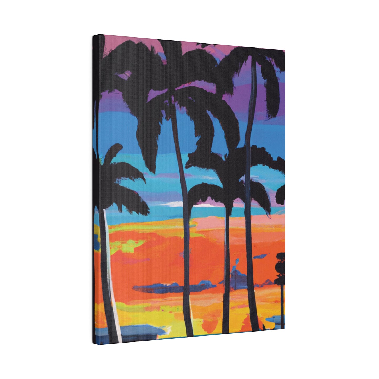 7891V - Miami Beach Sunset Painting Print | Miami | Beach | Sunset | Poster | Home Decor | Wall Art | Canvas