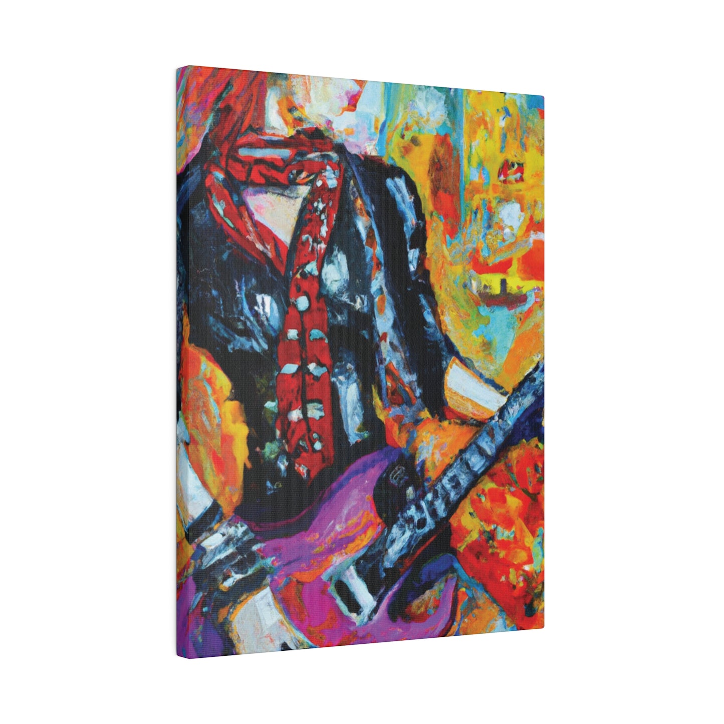 7342P - Rockstar Oil Painting Style Print | Poster | Home Decor | Wall Art | Music Art | Canvas