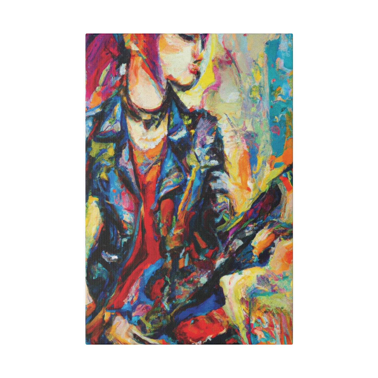 3154V - Rockstar Oil Painting Style Print | Poster | Home Decor | Wall Art | Music Art | Canvas