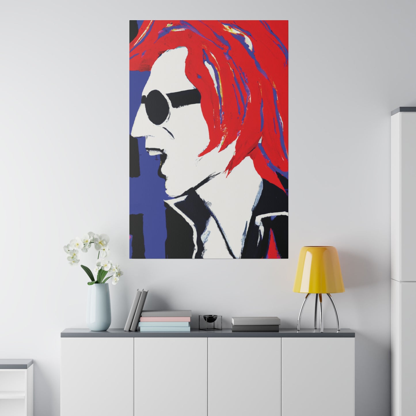 8372Z - Rockstar Painting Print | Face | Abstract | Poster | Home Decor | Wall Art | Music Art | Canvas