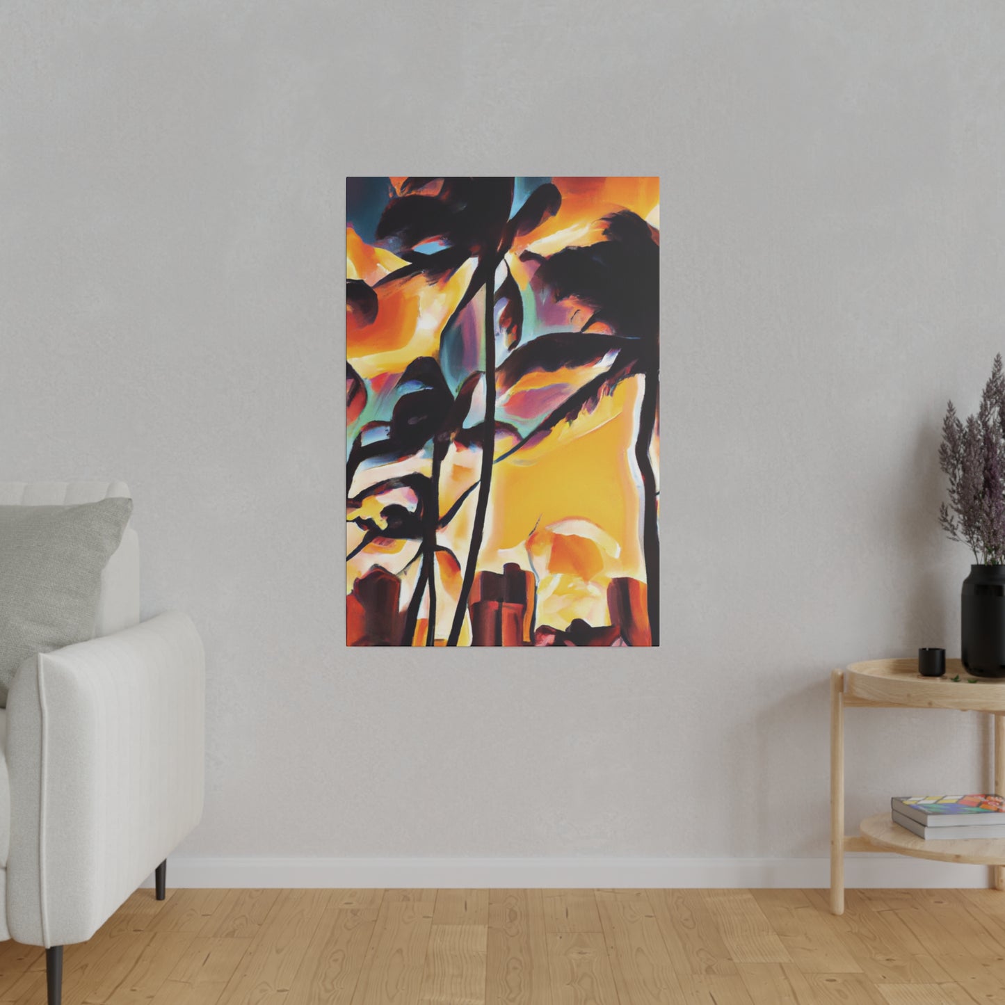 7343H - Miami Beach Sunset Painting Print | Miami | Beach | Sunset | Poster | Home Decor | Wall Art | Canvas