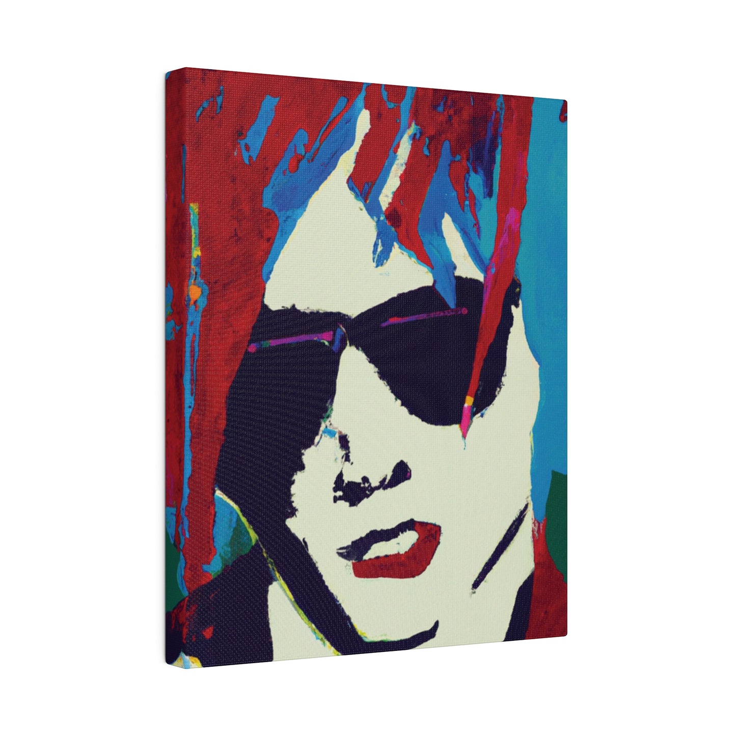 9347K - Rockstar Painting Print | Face | Abstract | Poster | Home Decor | Wall Art | Music Art | Canvas