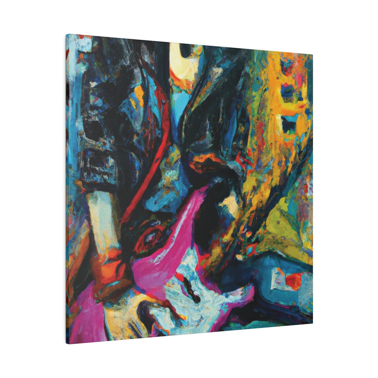 6873X - Rockstar Oil Painting Style Print | Poster | Home Decor | Wall Art | Music Art | Canvas