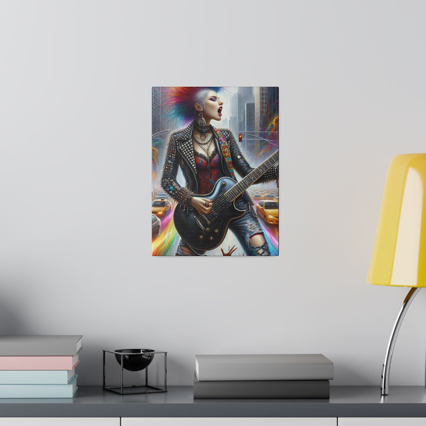 7301Z - Rockstar Oil Painting Style Print | Poster | Home Decor | Wall Art | Music Art | Canvas