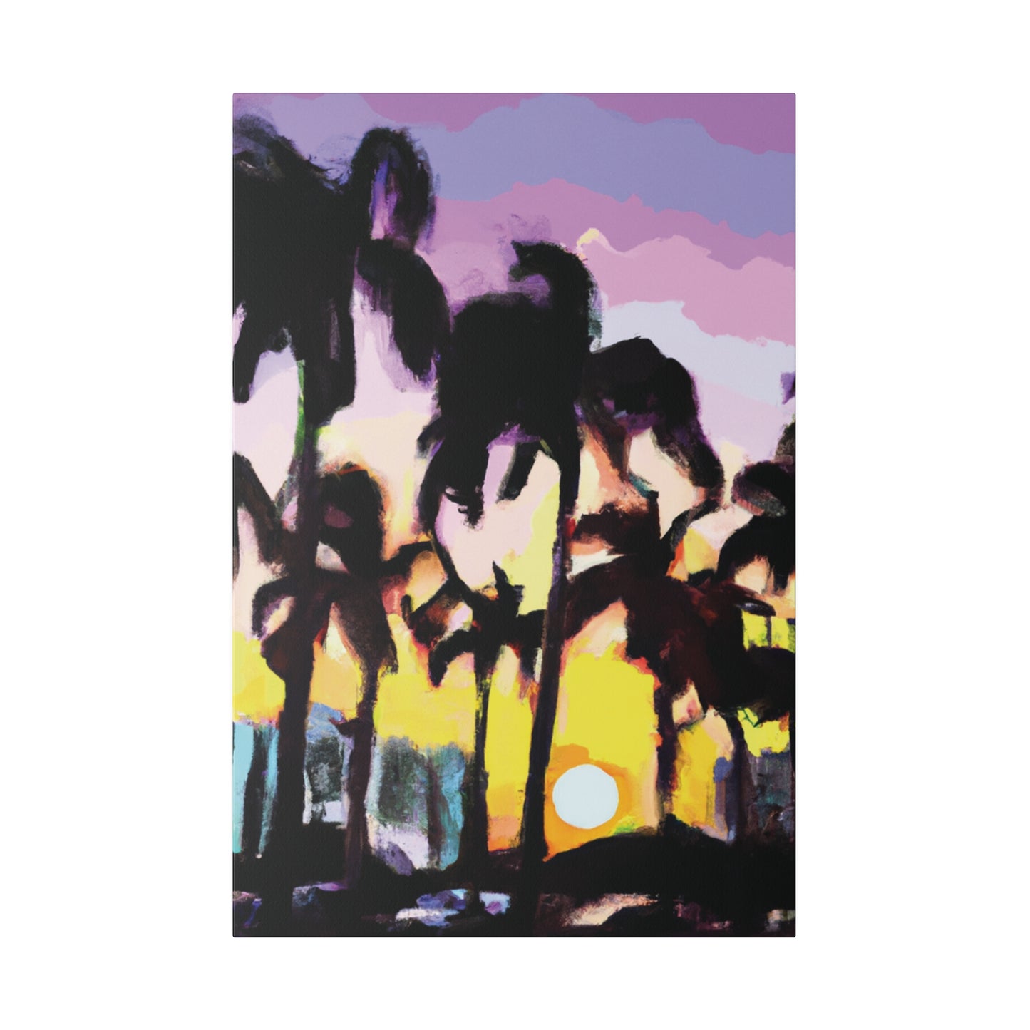 5231Y - Miami Beach Sunset Painting Print | Miami | Beach | Sunset | Poster | Home Decor | Wall Art | Canvas