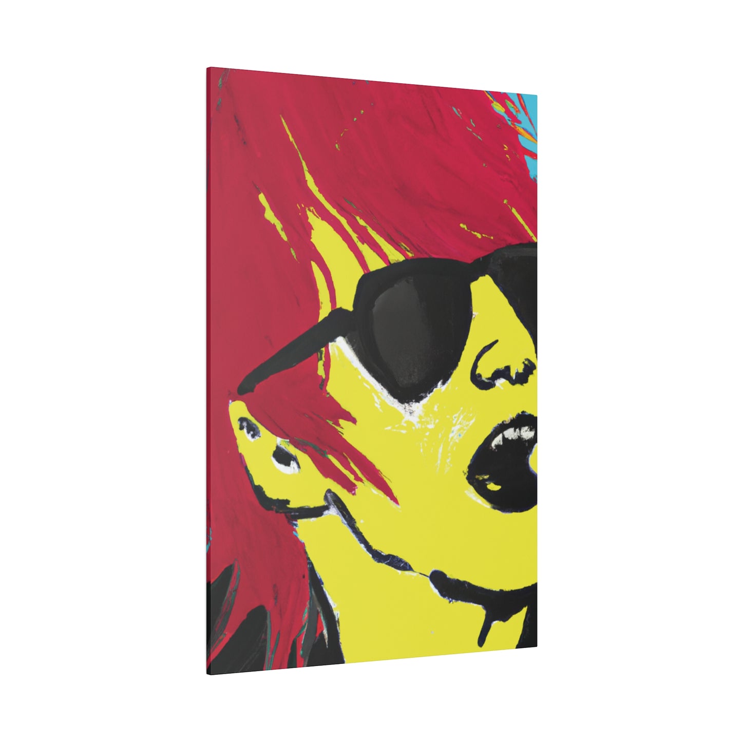 4788K - Rockstar Painting Print | Face | Abstract | Poster | Home Decor | Wall Art | Music Art | Canvas