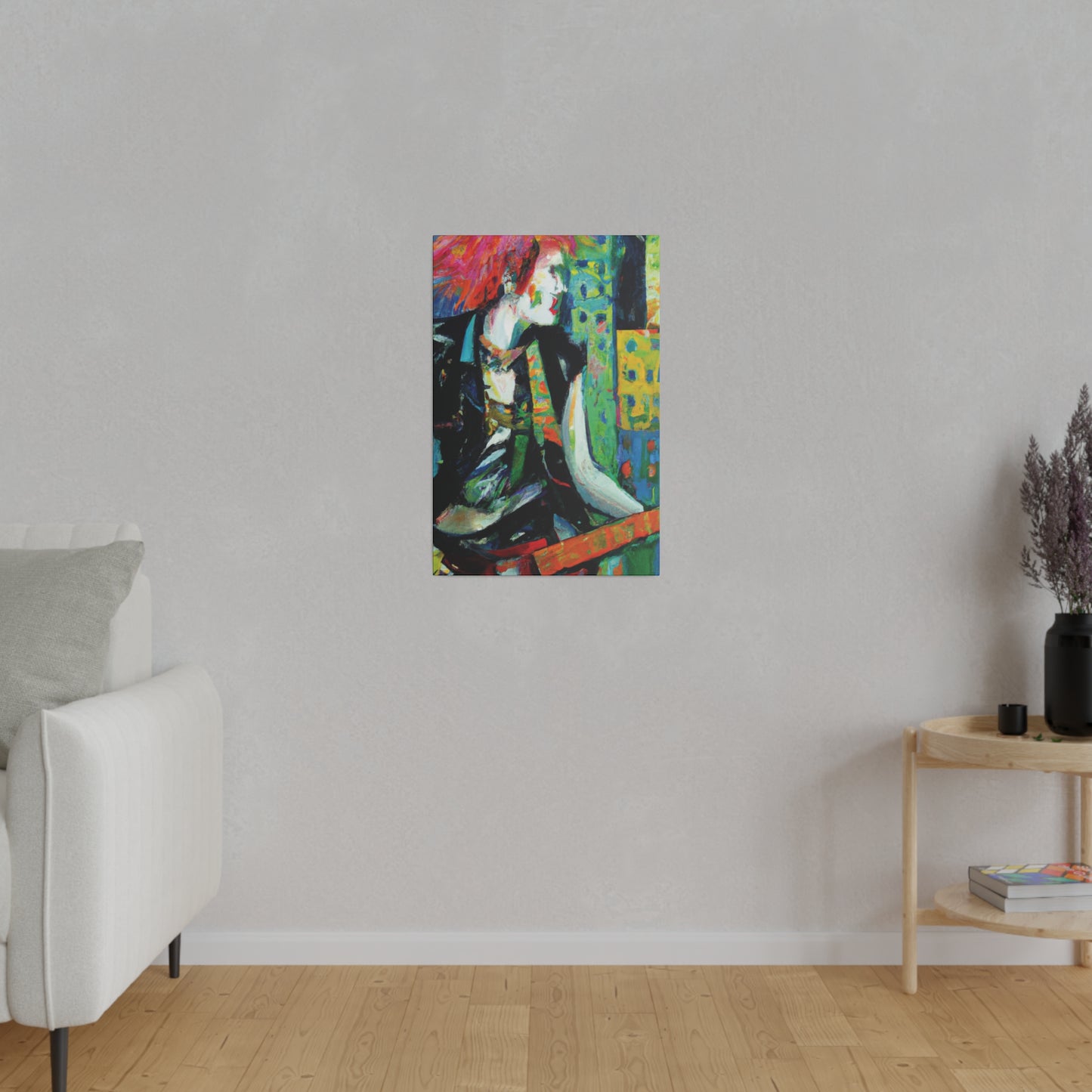 8726V - Rockstar Oil Painting Style Print | Poster | Home Decor | Wall Art | Music Art | Canvas