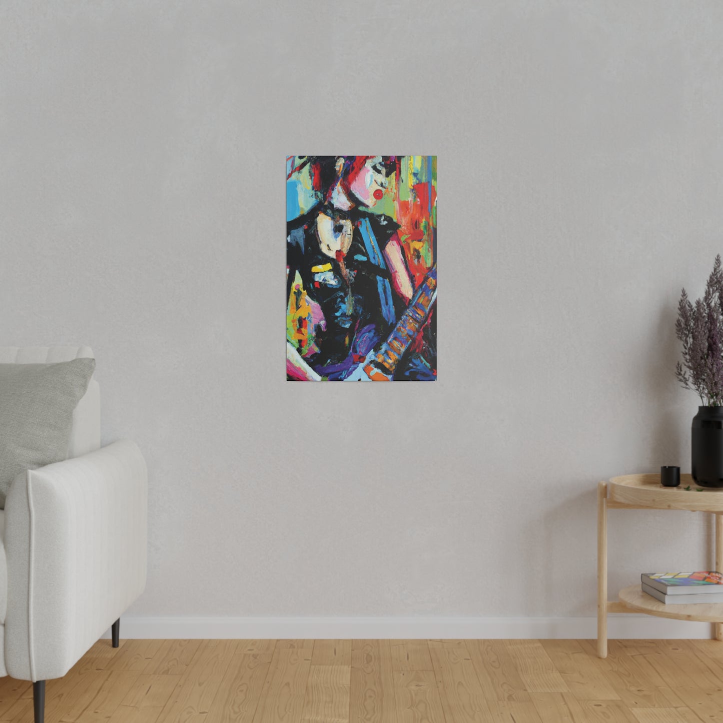 703H - Rockstar Oil Painting Style Print | Poster | Home Decor | Wall Art | Music Art | Canvas