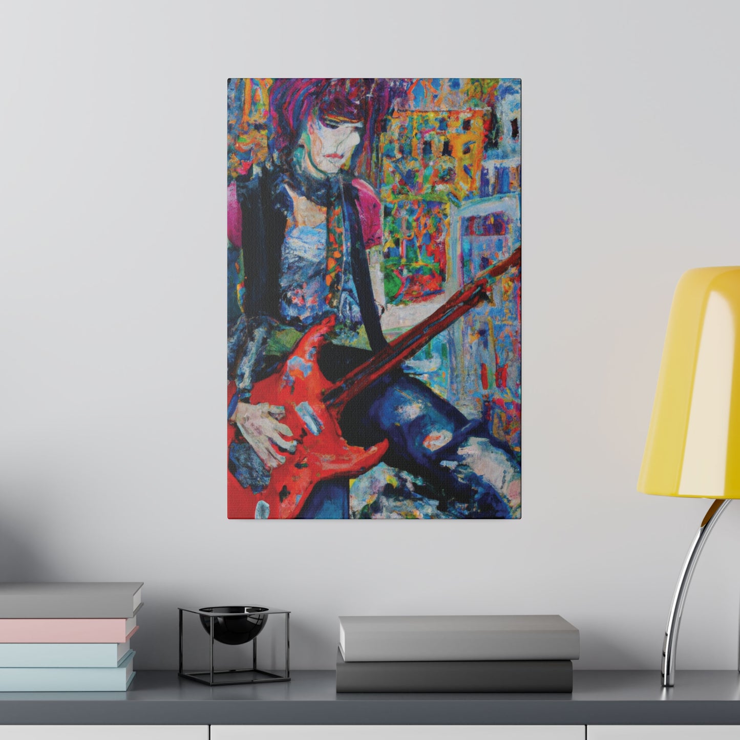 7661H - Rockstar Oil Painting Style Print | Poster | Home Decor | Wall Art | Music Art | Canvas