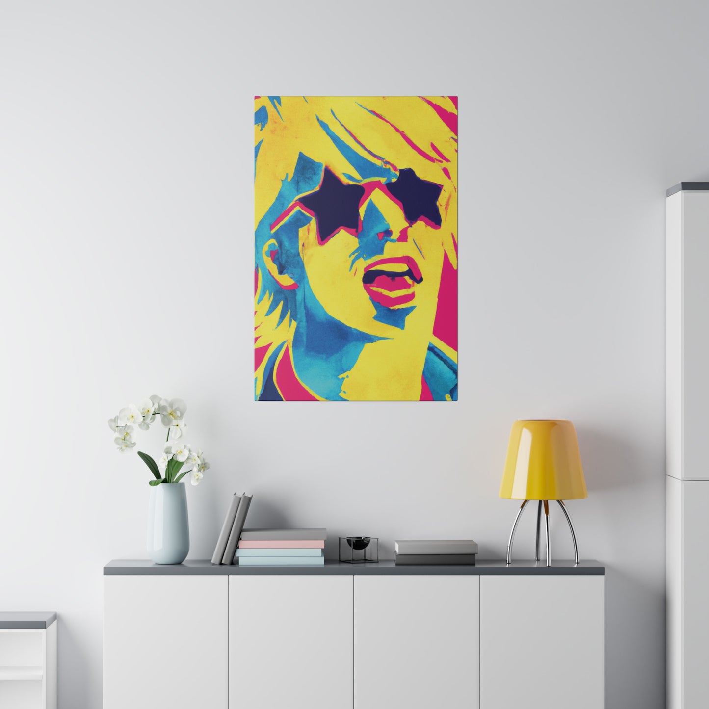 7392X - Rockstar Painting Print | Face | Abstract | Poster | Home Decor | Wall Art | Music Art | Canvas