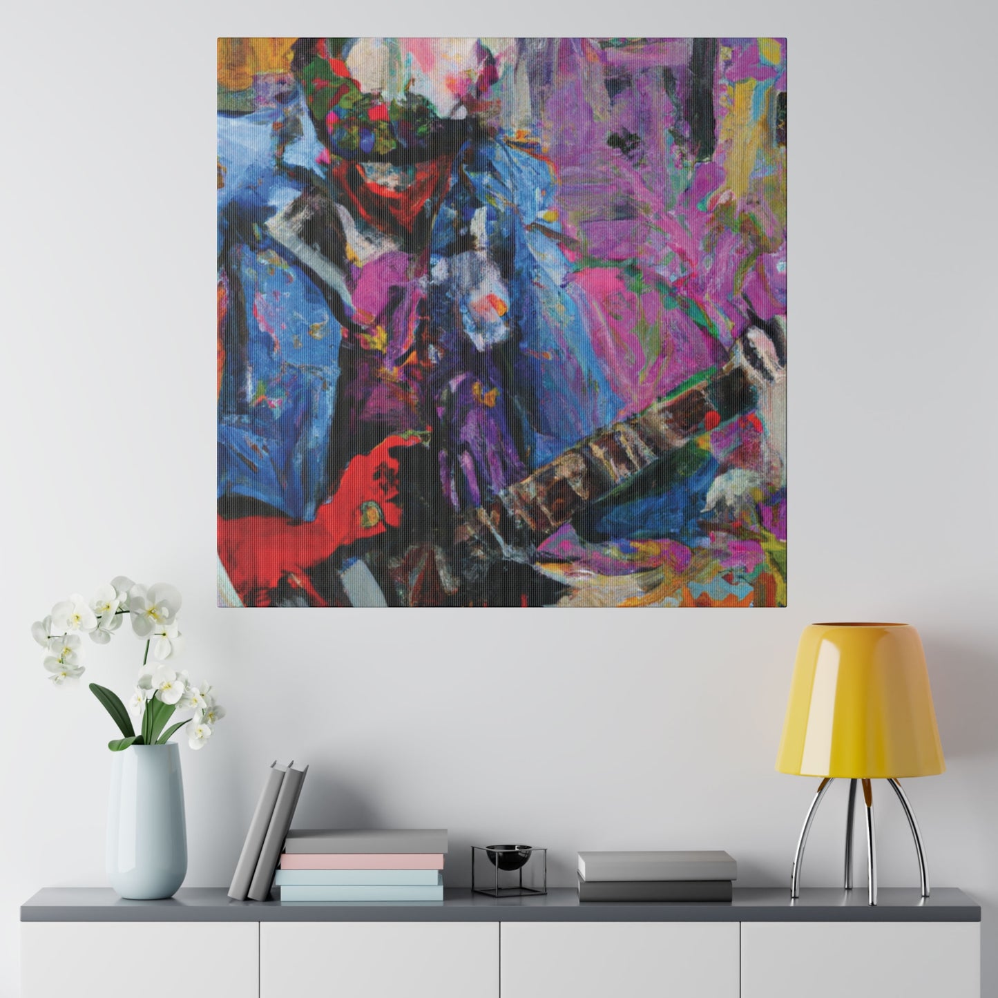 9210O - Rockstar Oil Painting Style Print | Poster | Home Decor | Wall Art | Music Art | Canvas