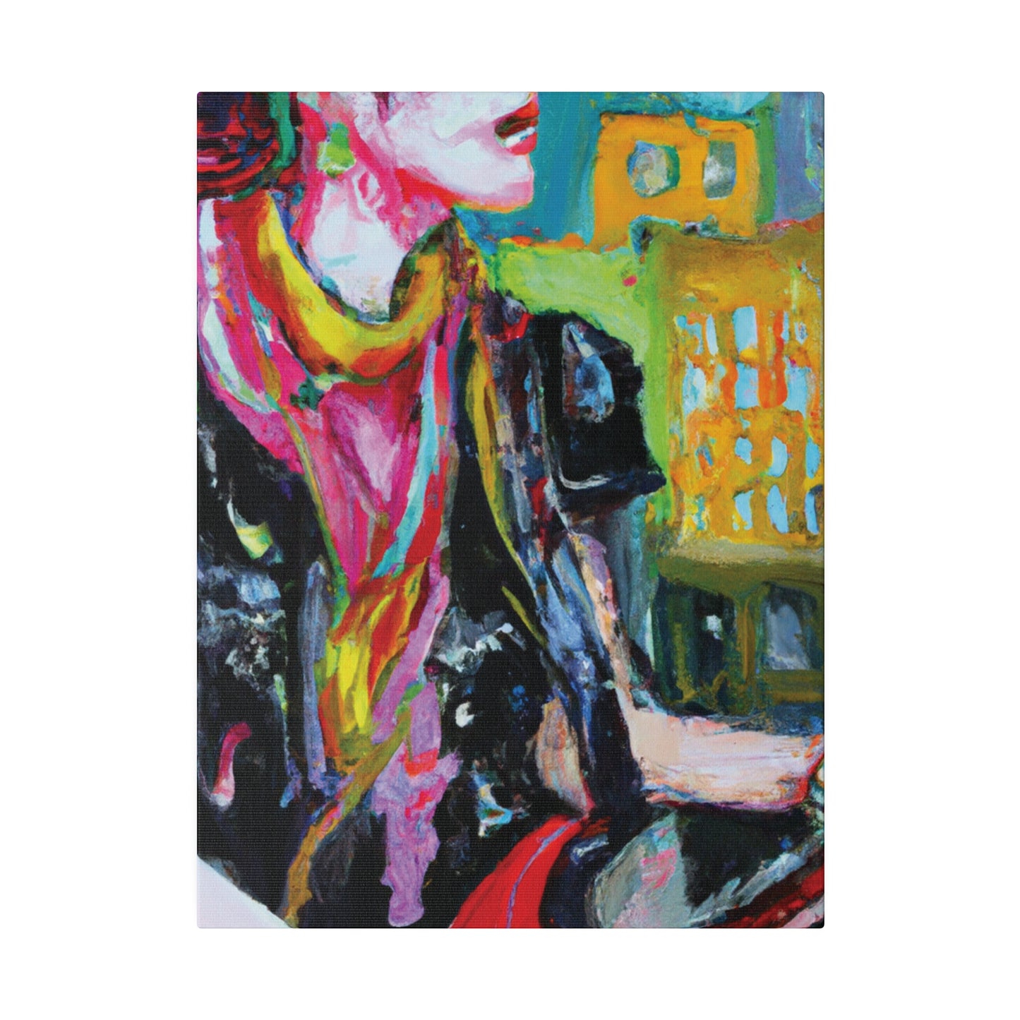 9896T - Rockstar Oil Painting Style Print | Poster | Home Decor | Wall Art | Music Art | Canvas