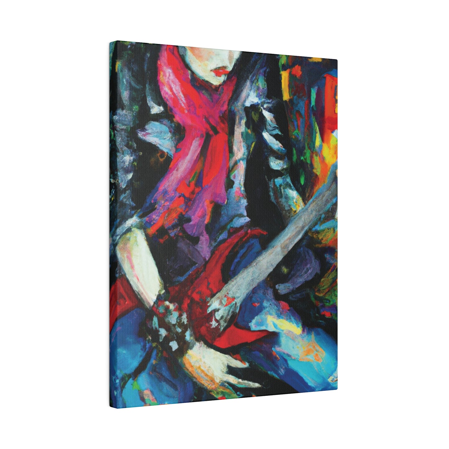 834A - Rockstar Oil Painting Style Print | Poster | Home Decor | Wall Art | Music Art | Canvas