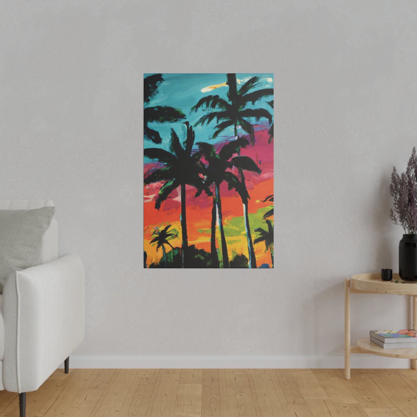 9761F - Miami Beach Sunset Painting Print | Miami | Beach | Sunset | Poster | Home Decor | Wall Art | Canvas