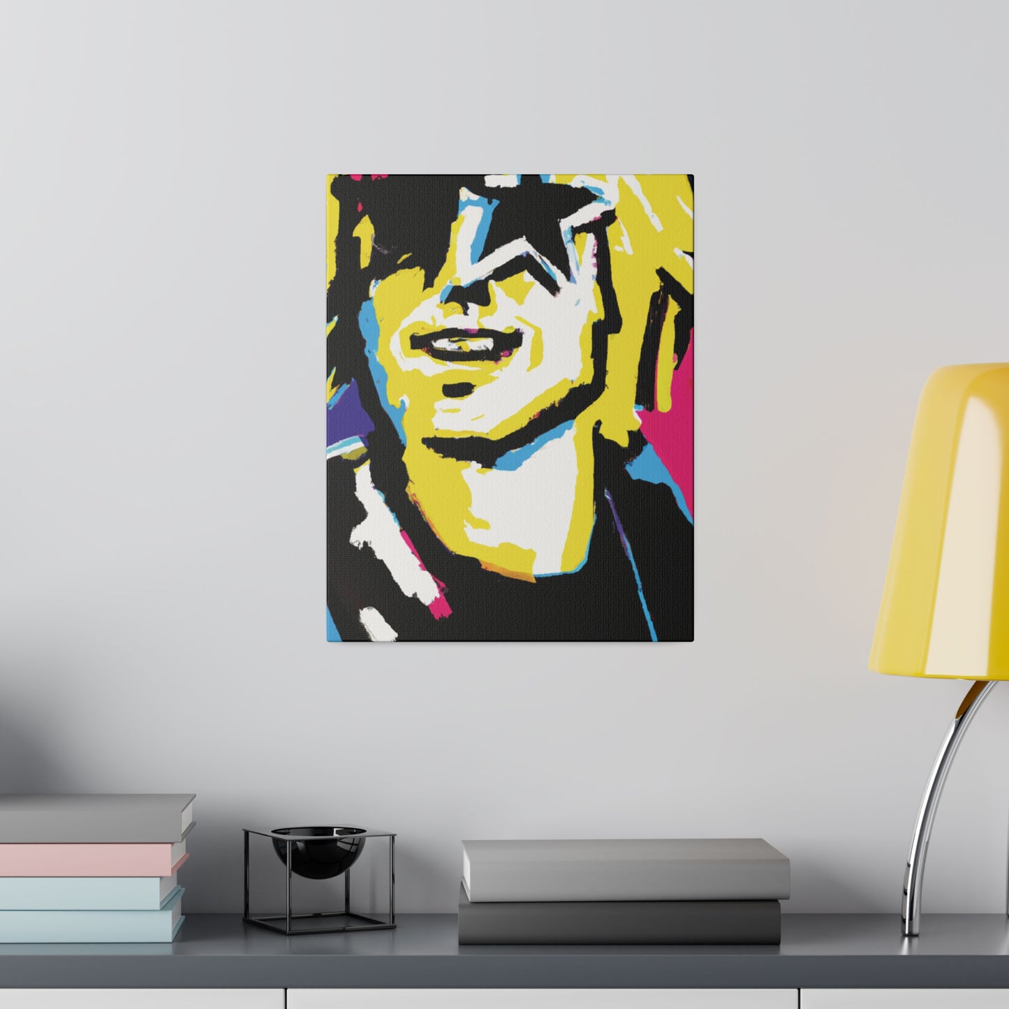 3292X - Rockstar Painting Print | Face | Abstract | Poster | Home Decor | Wall Art | Music Art | Canvas