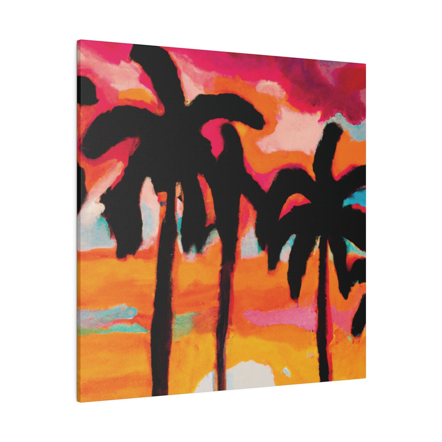 4763O - Miami Beach Sunset Painting Print | Miami | Beach | Sunset | Poster | Home Decor | Wall Art | Canvas