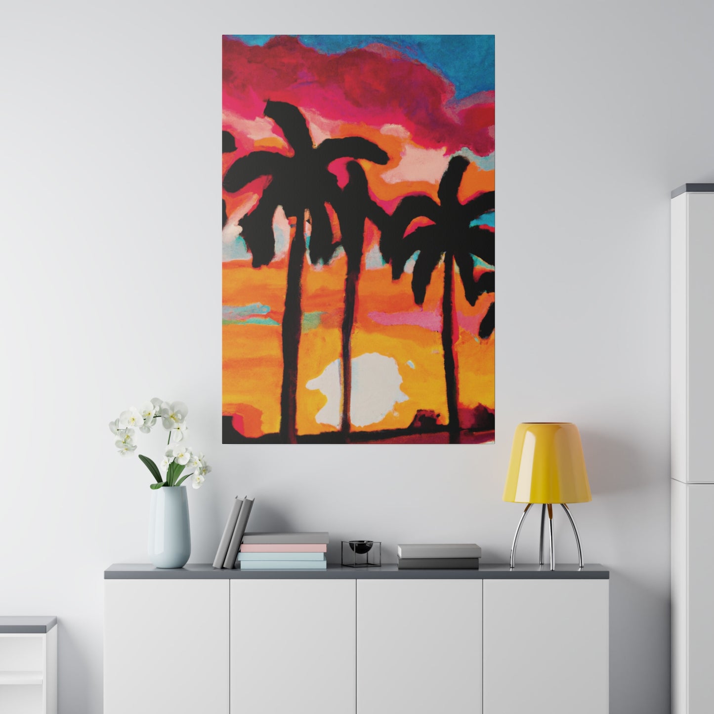 4763O - Miami Beach Sunset Painting Print | Miami | Beach | Sunset | Poster | Home Decor | Wall Art | Canvas