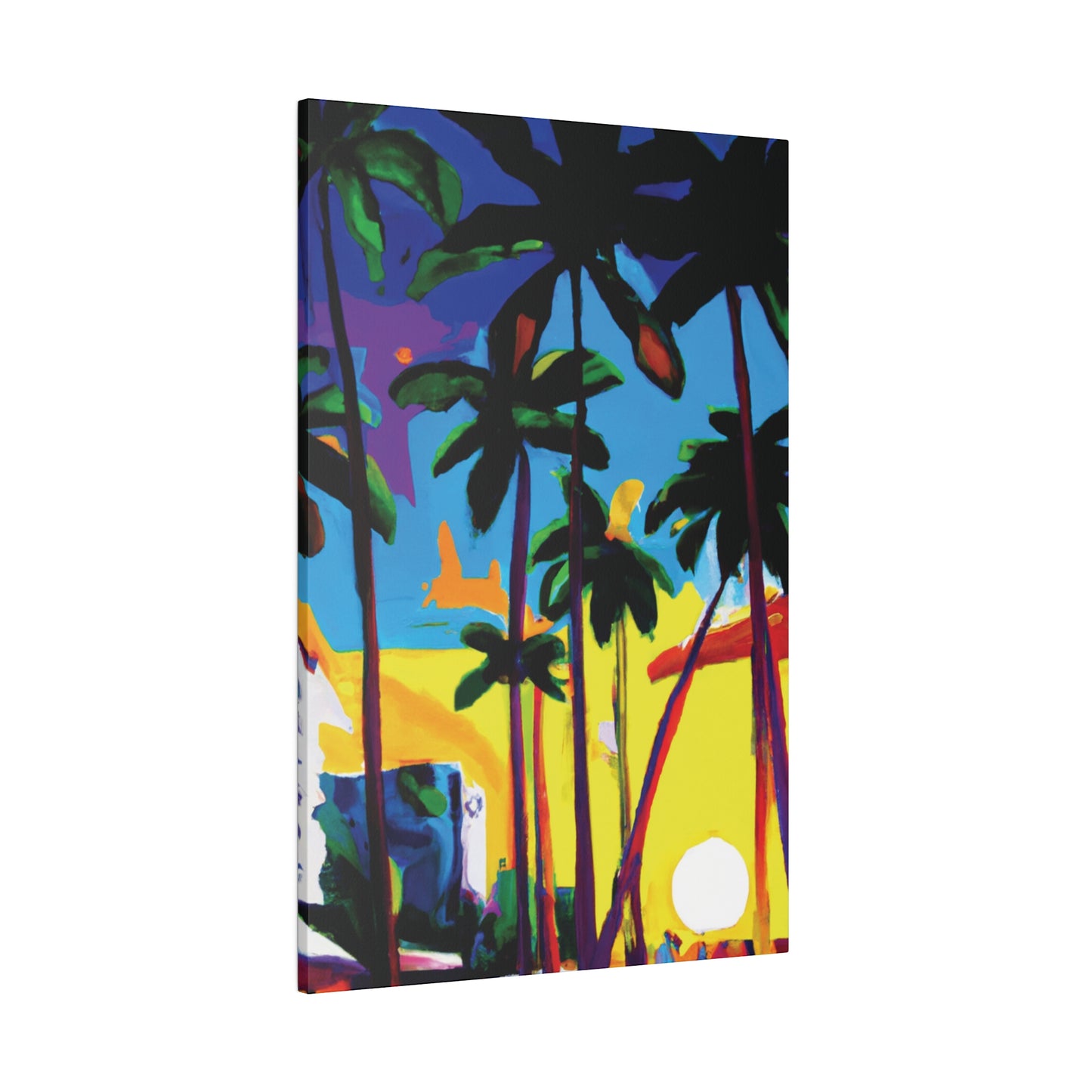 7182X - Miami Beach Sunset Painting Print | Miami | Beach | Sunset | Poster | Home Decor | Wall Art | Canvas