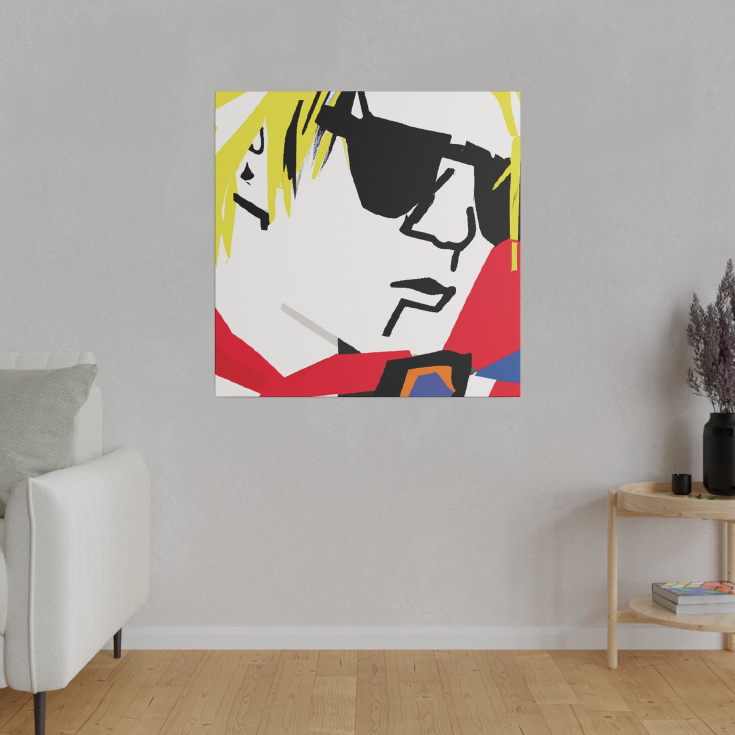 4182X - Rockstar Painting Print | Face | Abstract | Poster | Home Decor | Wall Art | Music Art | Canvas