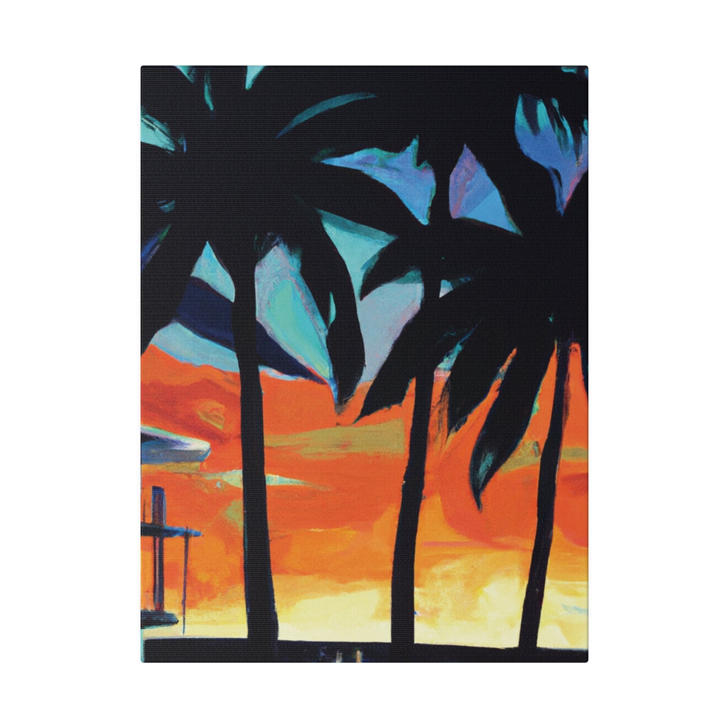 4567W - Miami Beach Sunset Painting Print | Miami | Beach | Sunset | Poster | Home Decor | Wall Art | Canvas