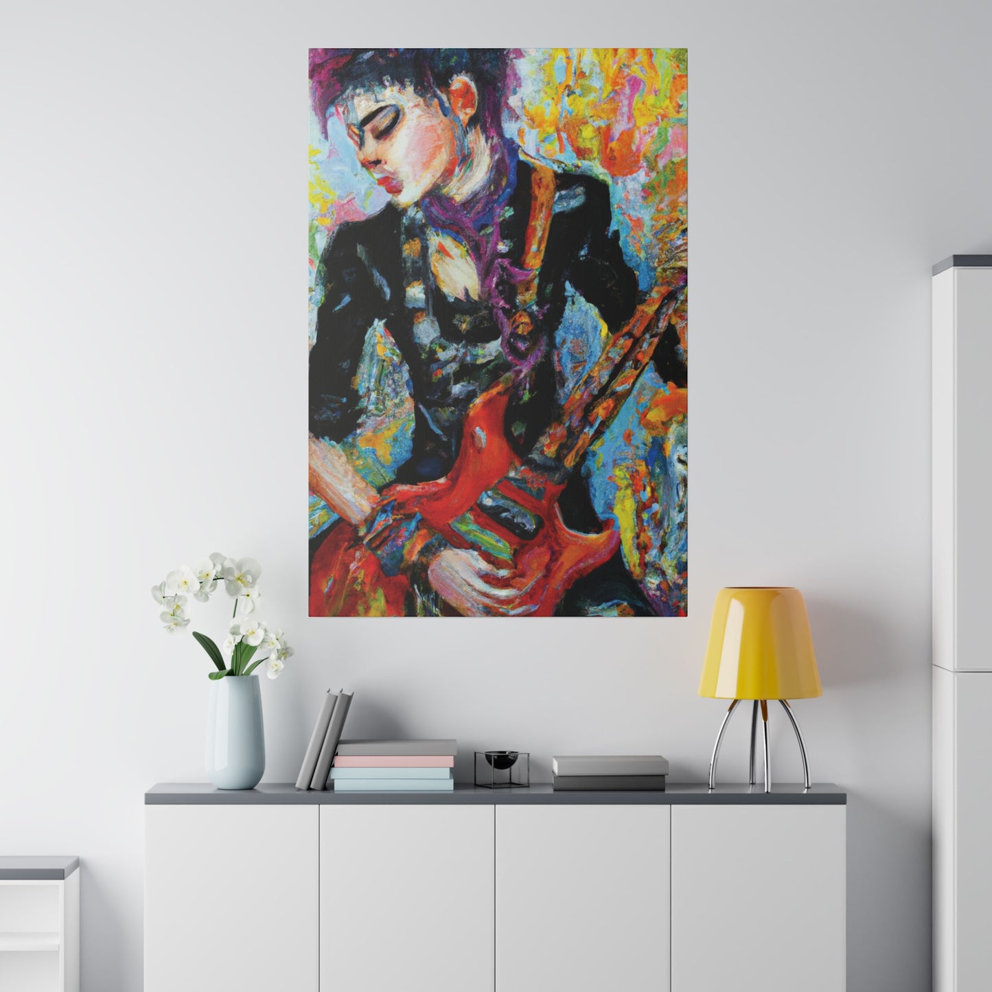 7123G - Rockstar Oil Painting Style Print | Poster | Home Decor | Wall Art | Music Art | Canvas