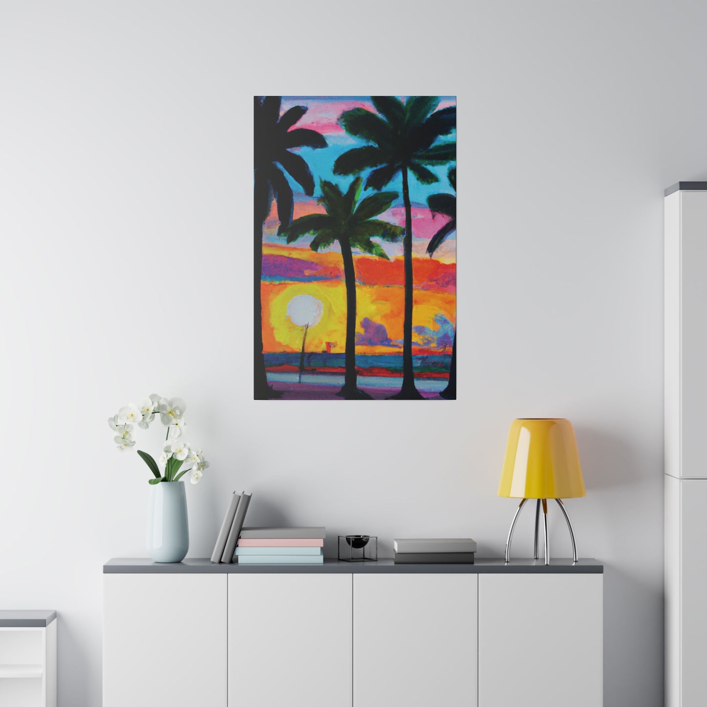 9043Y - Miami Beach Sunset Painting Print | Miami | Beach | Sunset | Poster | Home Decor | Wall Art | Canvas