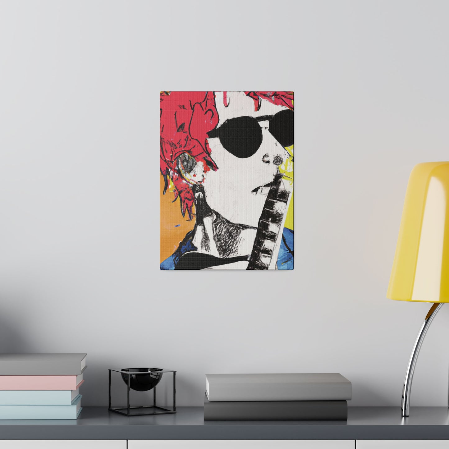 8995T - Rockstar Painting Print | Face | Abstract | Poster | Home Decor | Wall Art | Music Art | Canvas