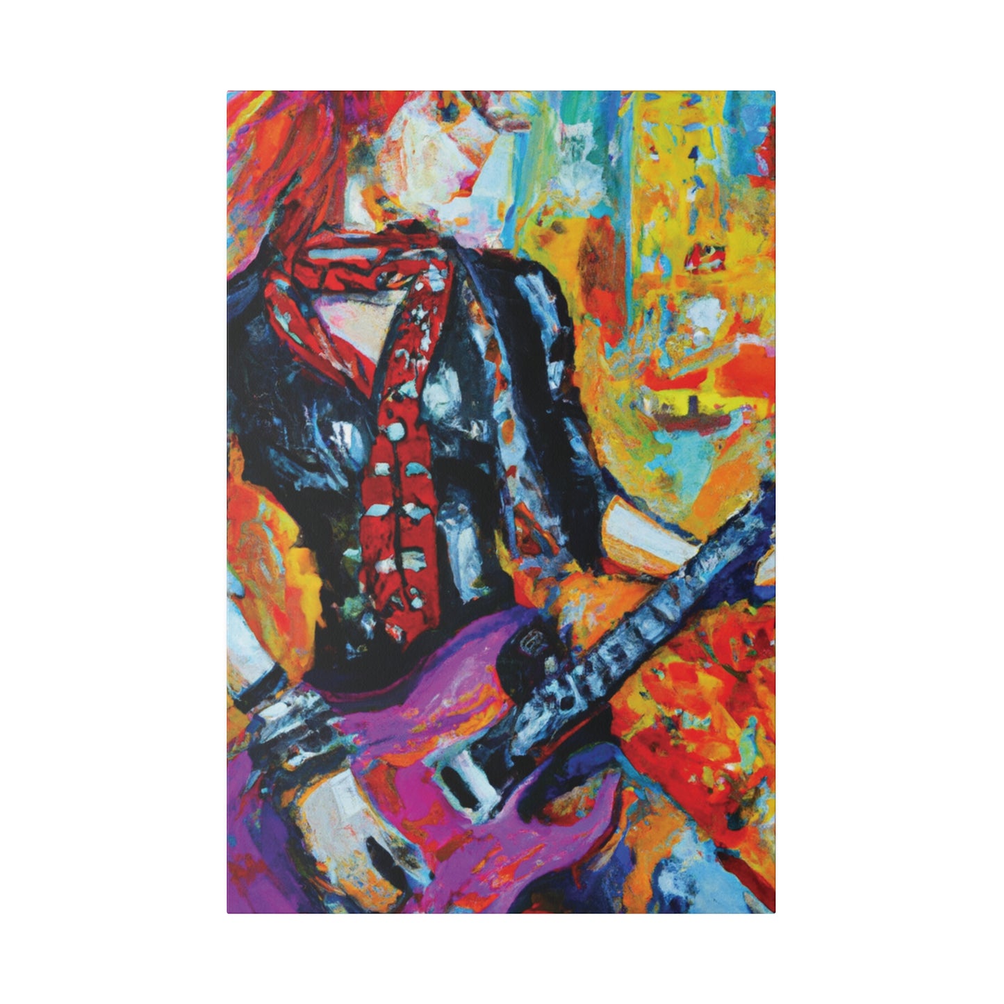 7342P - Rockstar Oil Painting Style Print | Poster | Home Decor | Wall Art | Music Art | Canvas