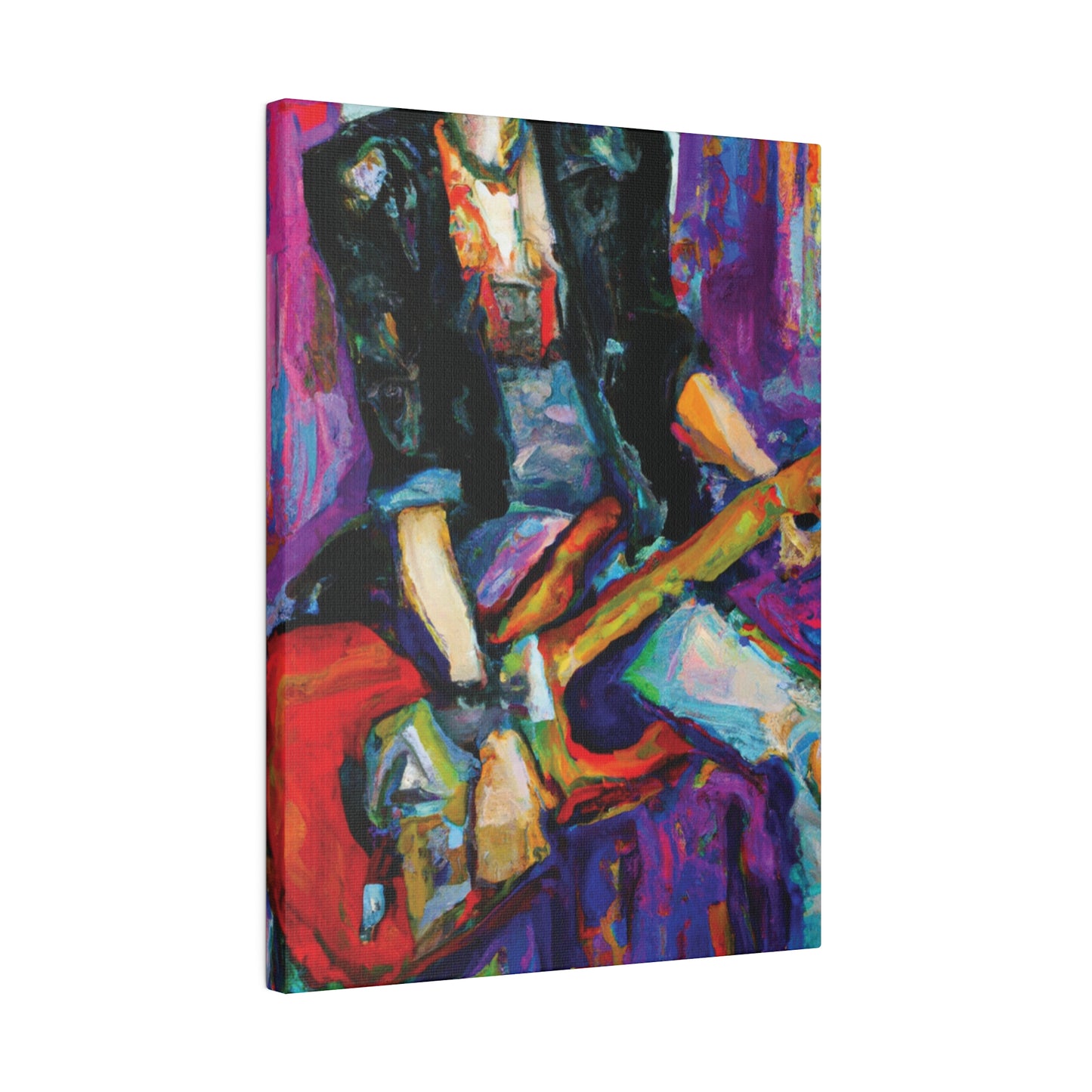 6268K - Rockstar Oil Painting Style Print | Poster | Home Decor | Wall Art | Music Art | Canvas