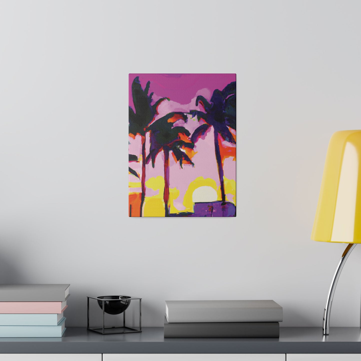 7146G - Miami Beach Sunset Painting Print | Miami | Beach | Sunset | Poster | Home Decor | Wall Art | Canvas