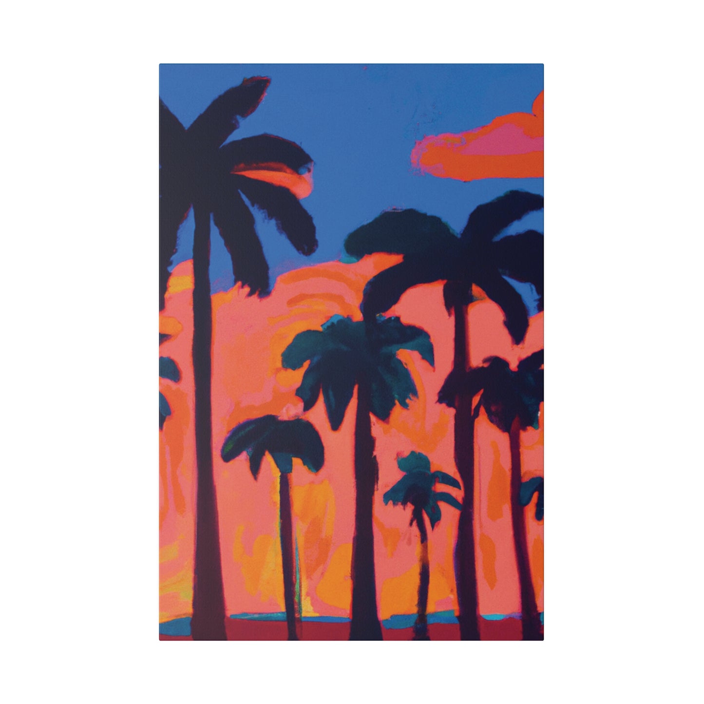 3239C - Miami Beach Sunset Painting Print | Miami | Beach | Sunset | Poster | Home Decor | Wall Art | Canvas