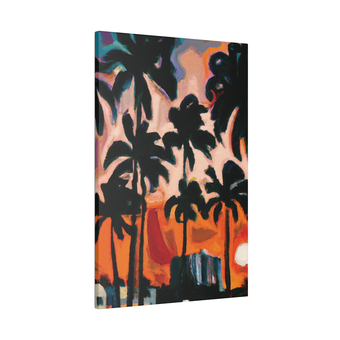 4317T - Miami Beach Sunset Painting Print | Miami | Beach | Sunset | Poster | Home Decor | Wall Art | Canvas