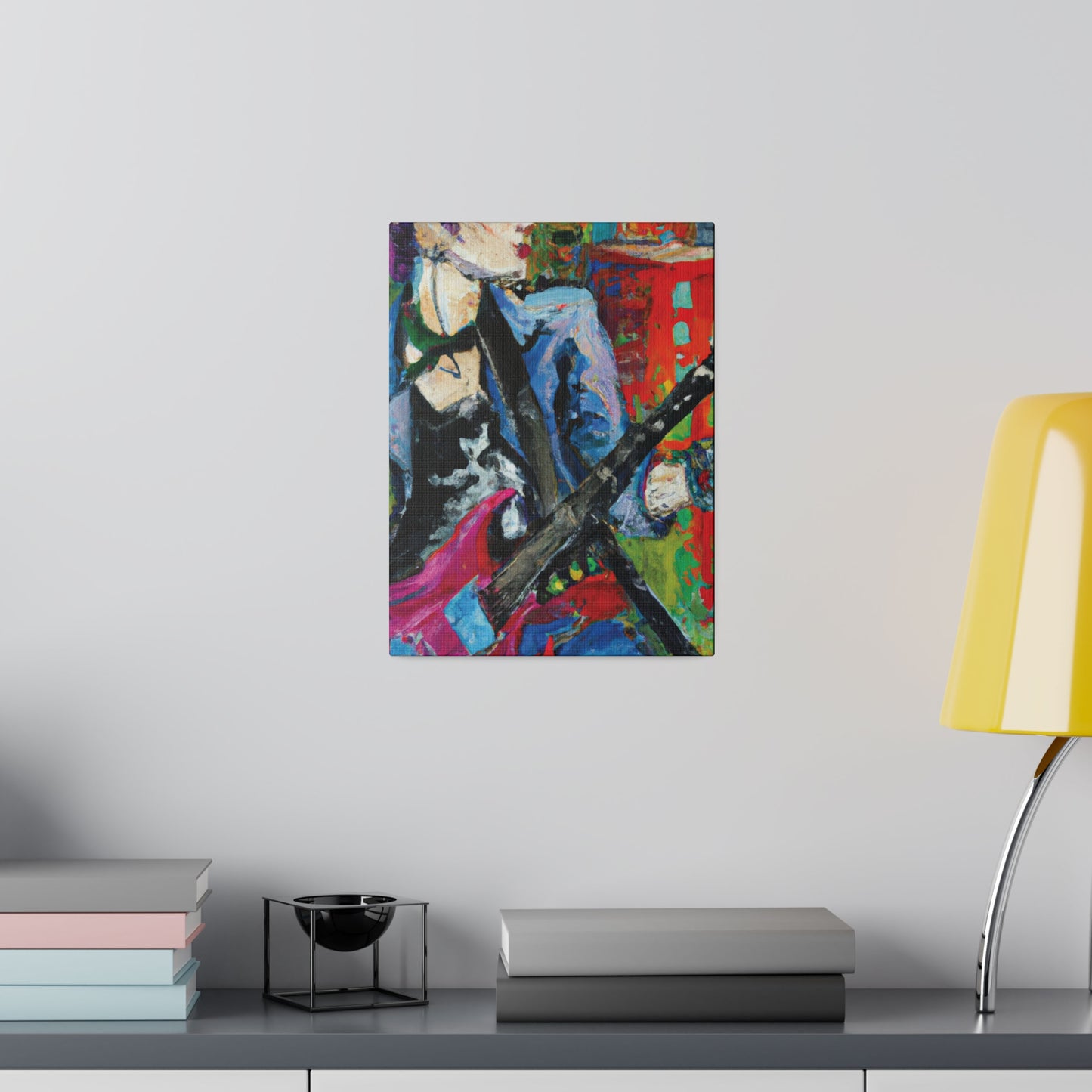 9194H - Rockstar Oil Painting Style Print | Poster | Home Decor | Wall Art | Music Art | Canvas