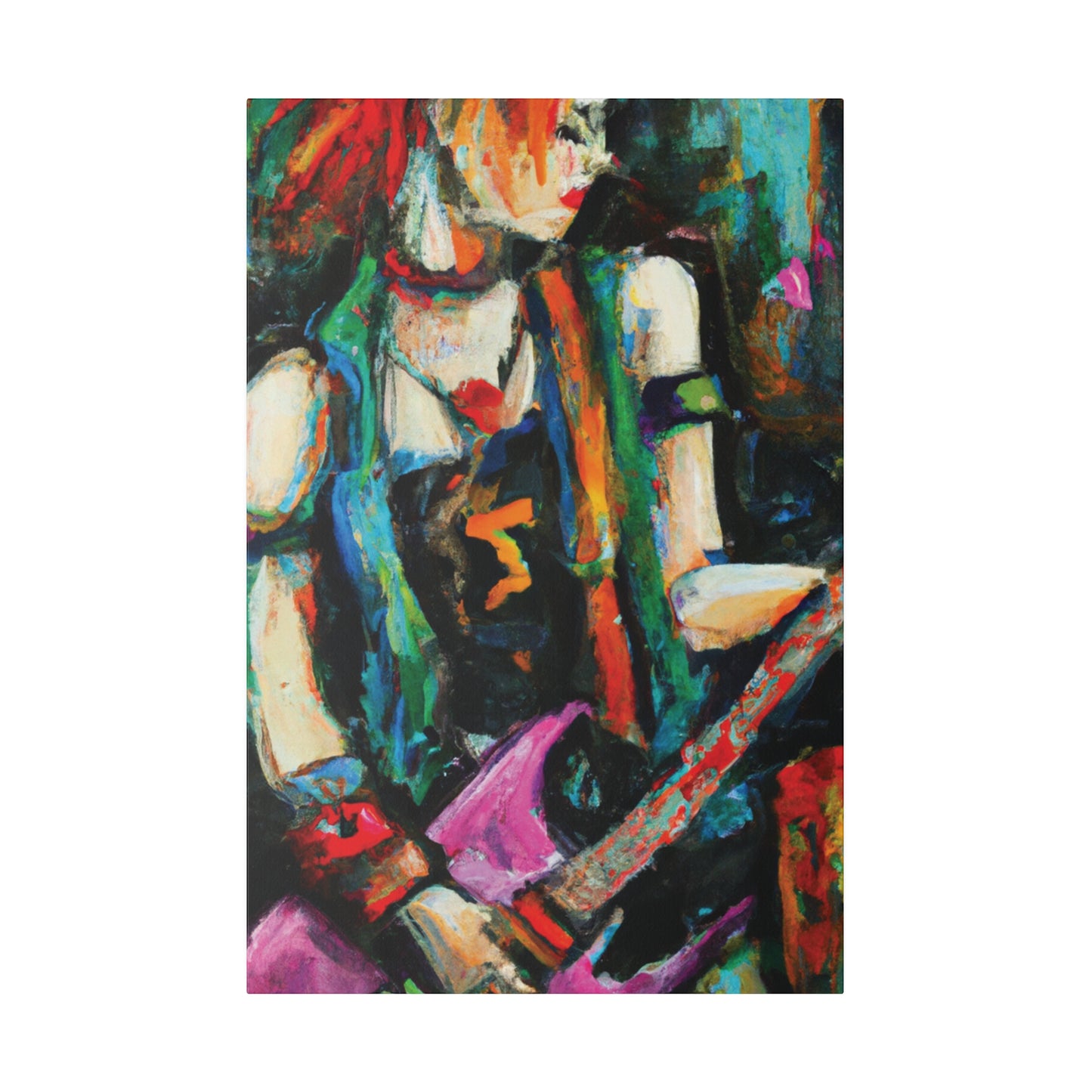 2705X - Rockstar Oil Painting Style Print | Poster | Home Decor | Wall Art | Music Art | Canvas