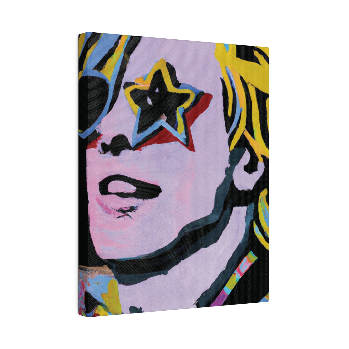 5027F - Rockstar Painting Print | Face | Abstract | Poster | Home Decor | Wall Art | Music Art | Canvas