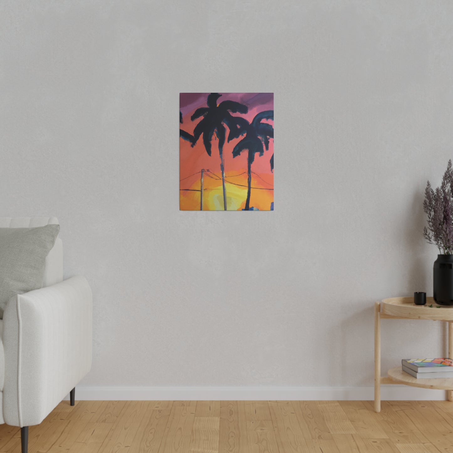 2524F - Miami Beach Sunset Painting Print | Miami | Beach | Sunset | Poster | Home Decor | Wall Art | Canvas