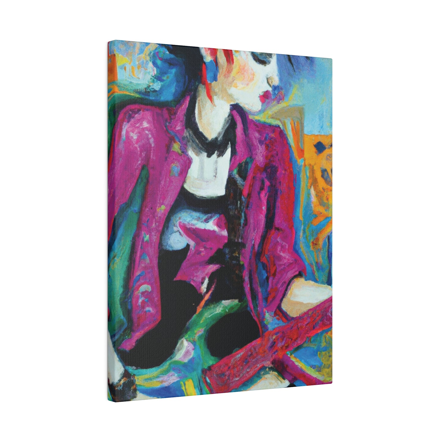 2711A - Rockstar Oil Painting Style Print | Poster | Home Decor | Wall Art | Music Art | Canvas