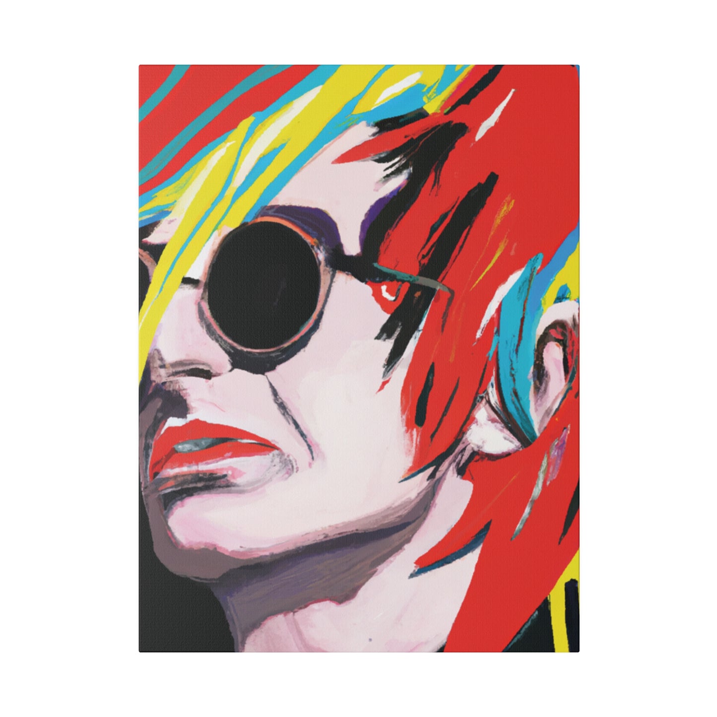 9573V - Rockstar Painting Print | Face | Abstract | Poster | Home Decor | Wall Art | Music Art | Canvas