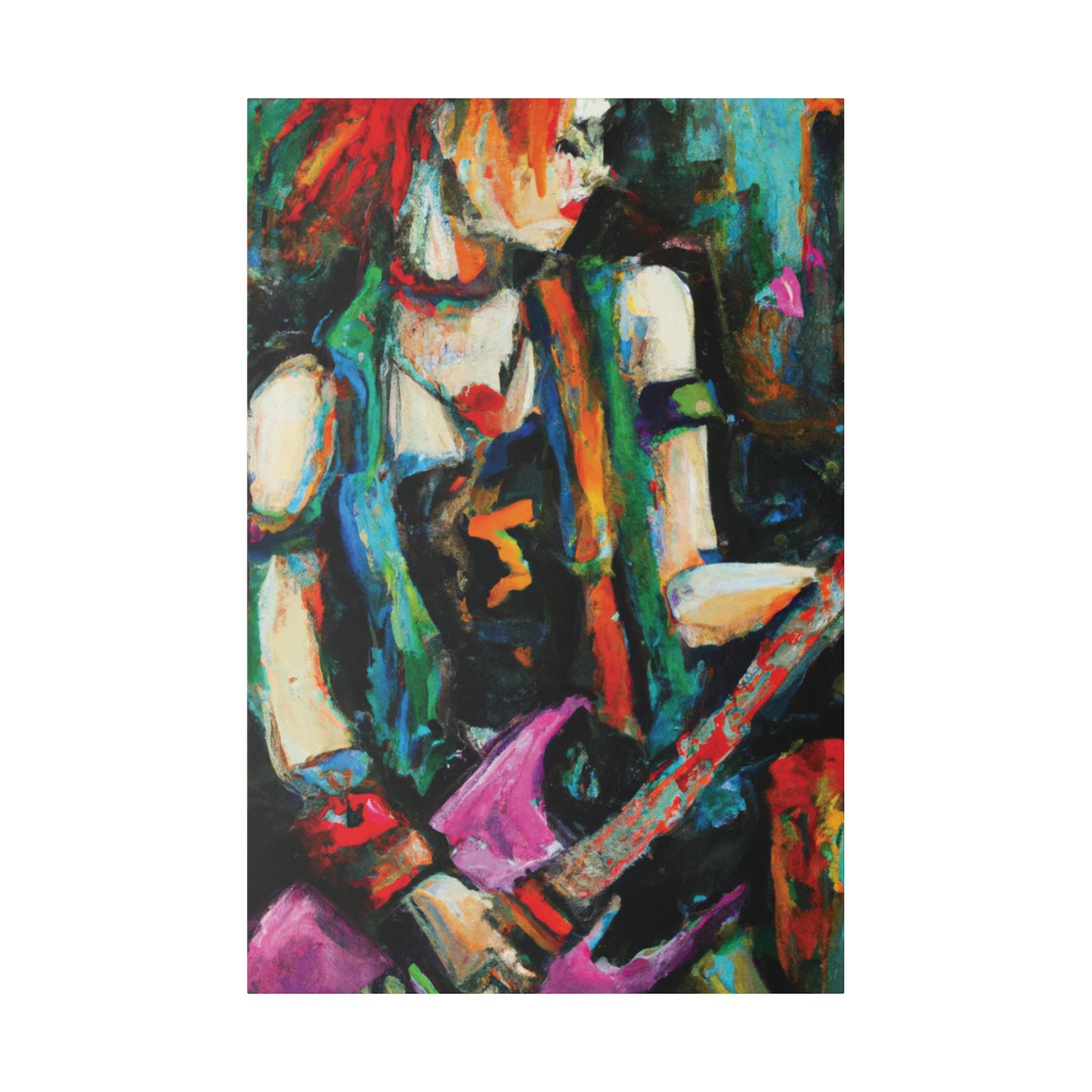 2705X - Rockstar Oil Painting Style Print | Poster | Home Decor | Wall Art | Music Art | Canvas