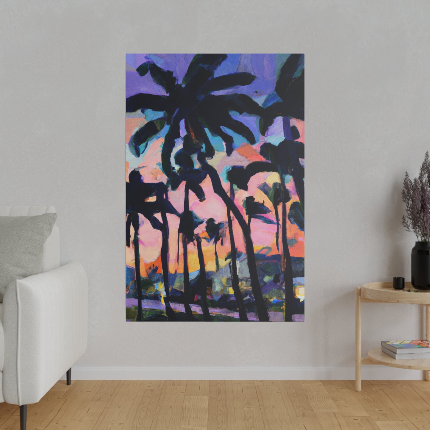 2754G - Miami Beach Sunset Painting Print | Miami | Beach | Sunset | Poster | Home Decor | Wall Art | Canvas