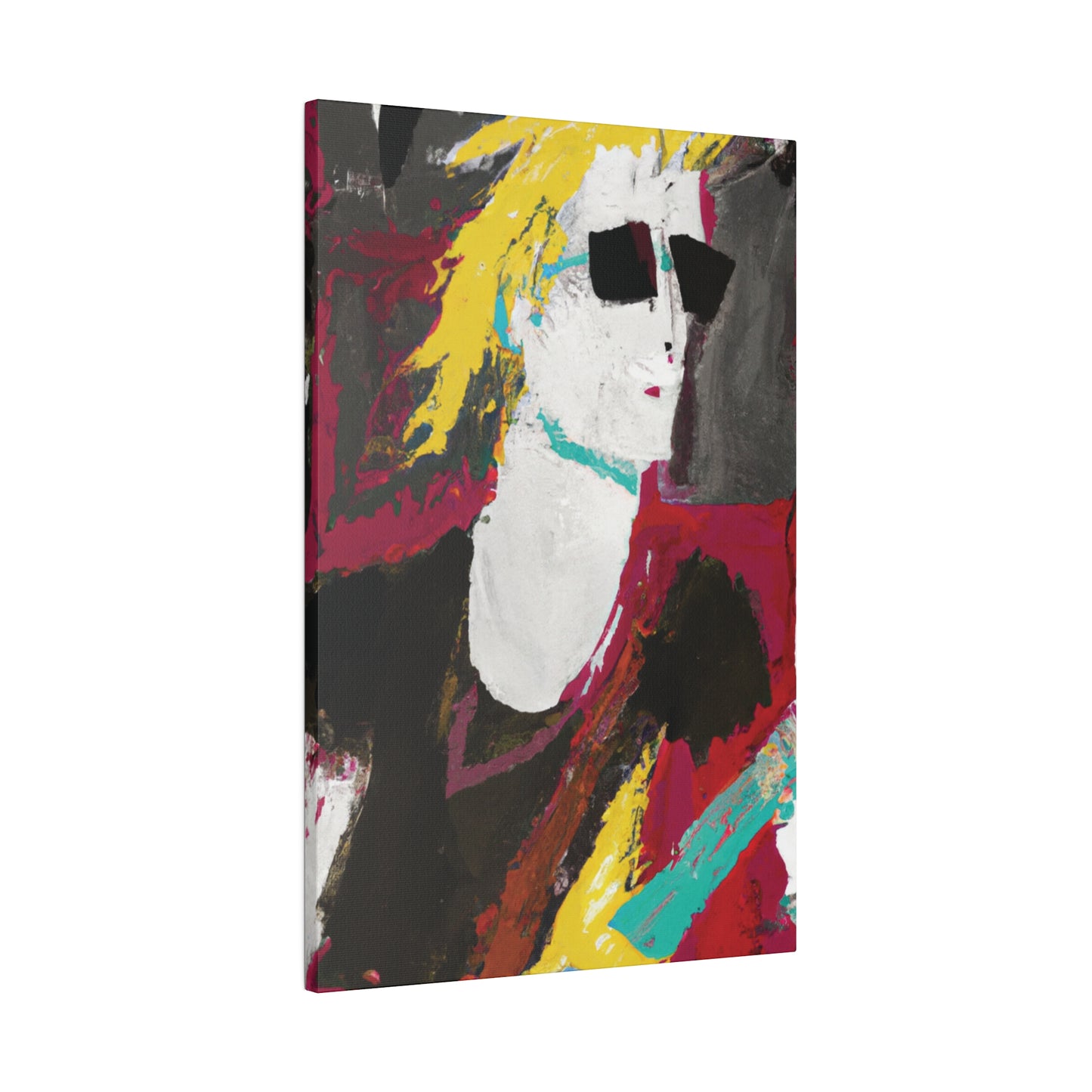 9346S - Rockstar Painting Print | Face | Abstract | Poster | Home Decor | Wall Art | Music Art | Canvas