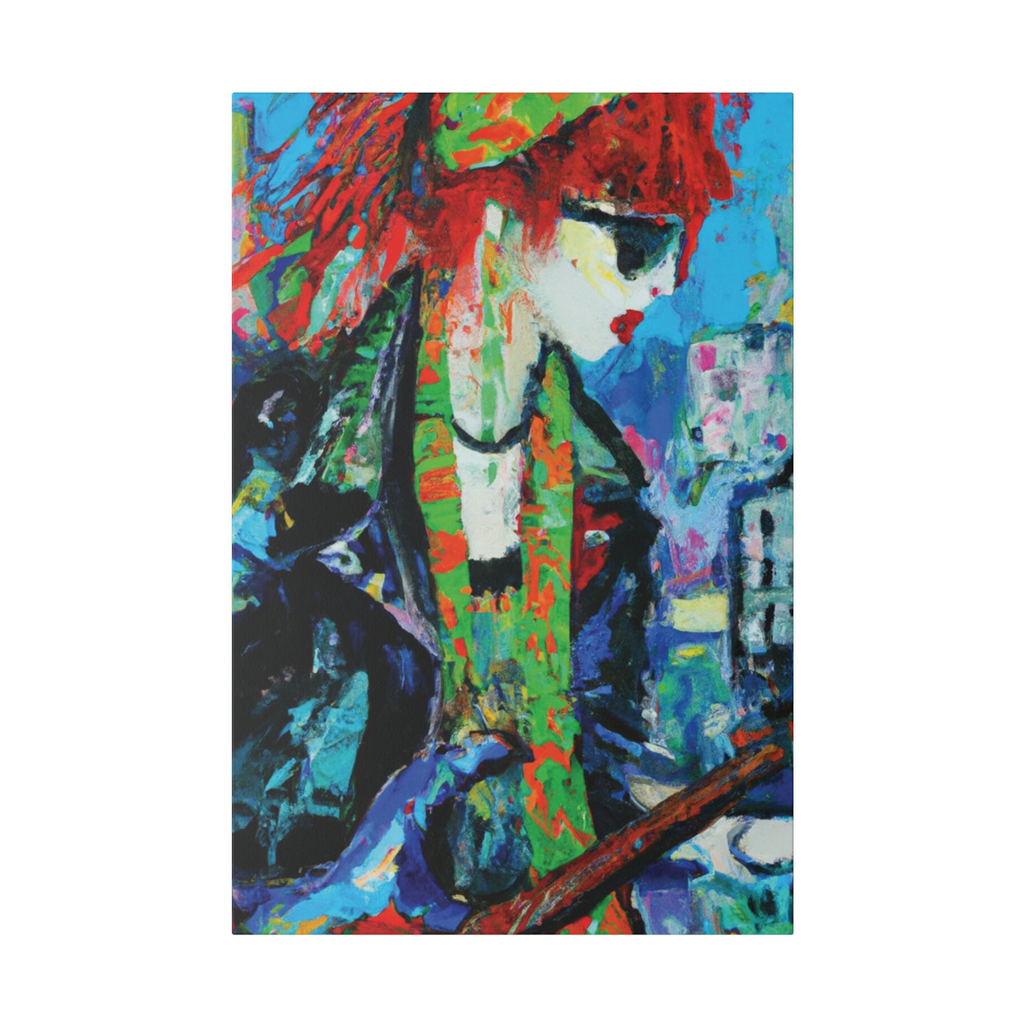 2398Y - Rockstar Oil Painting Style Print | Poster | Home Decor | Wall Art | Music Art | Canvas