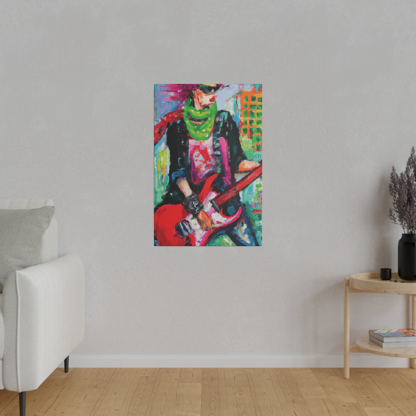 3075J - Rockstar Oil Painting Style Print | Poster | Home Decor | Wall Art | Music Art | Canvas