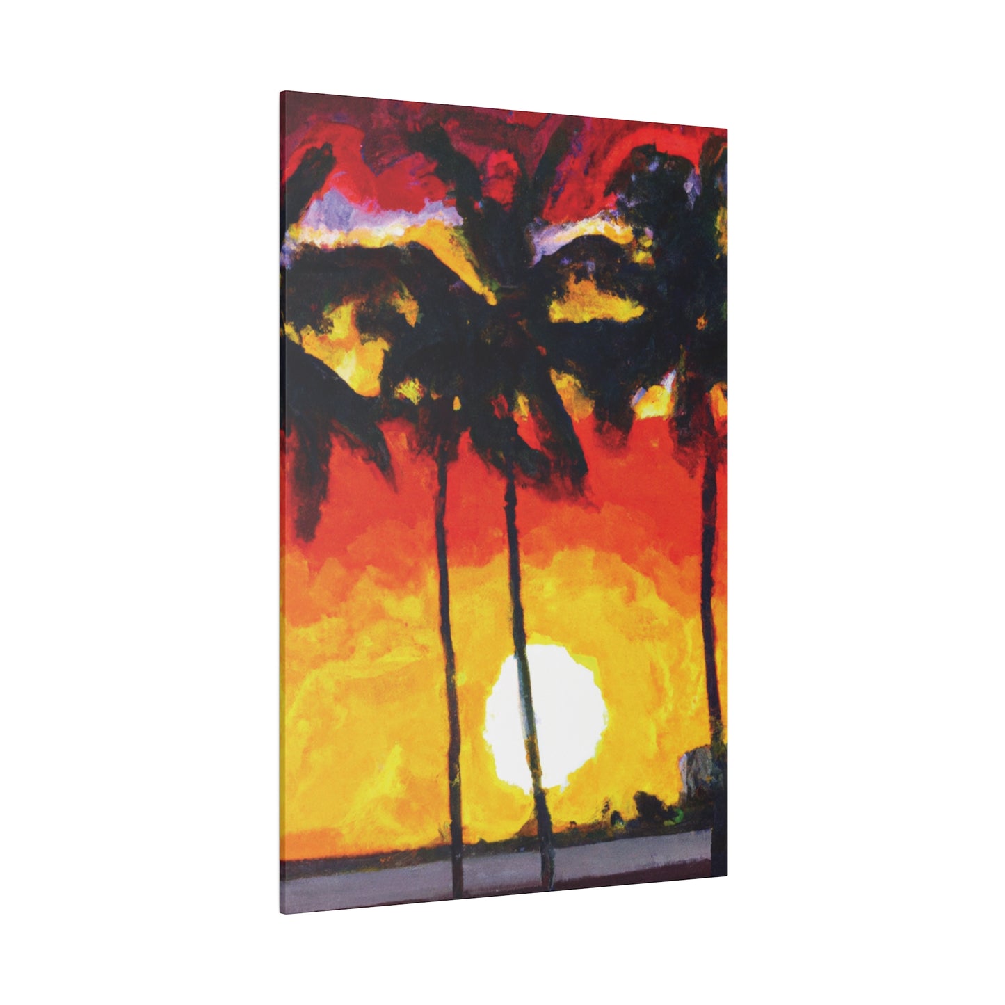 6973R - Miami Beach Sunset Painting Print | Miami | Beach | Sunset | Poster | Home Decor | Wall Art | Canvas